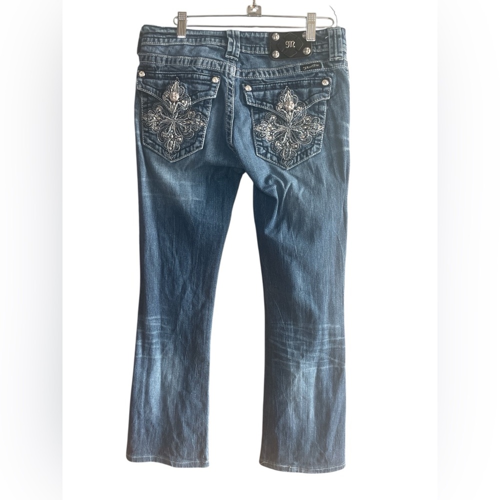 Miss Me Denim Boot Cut Jeans with Silver Accents
